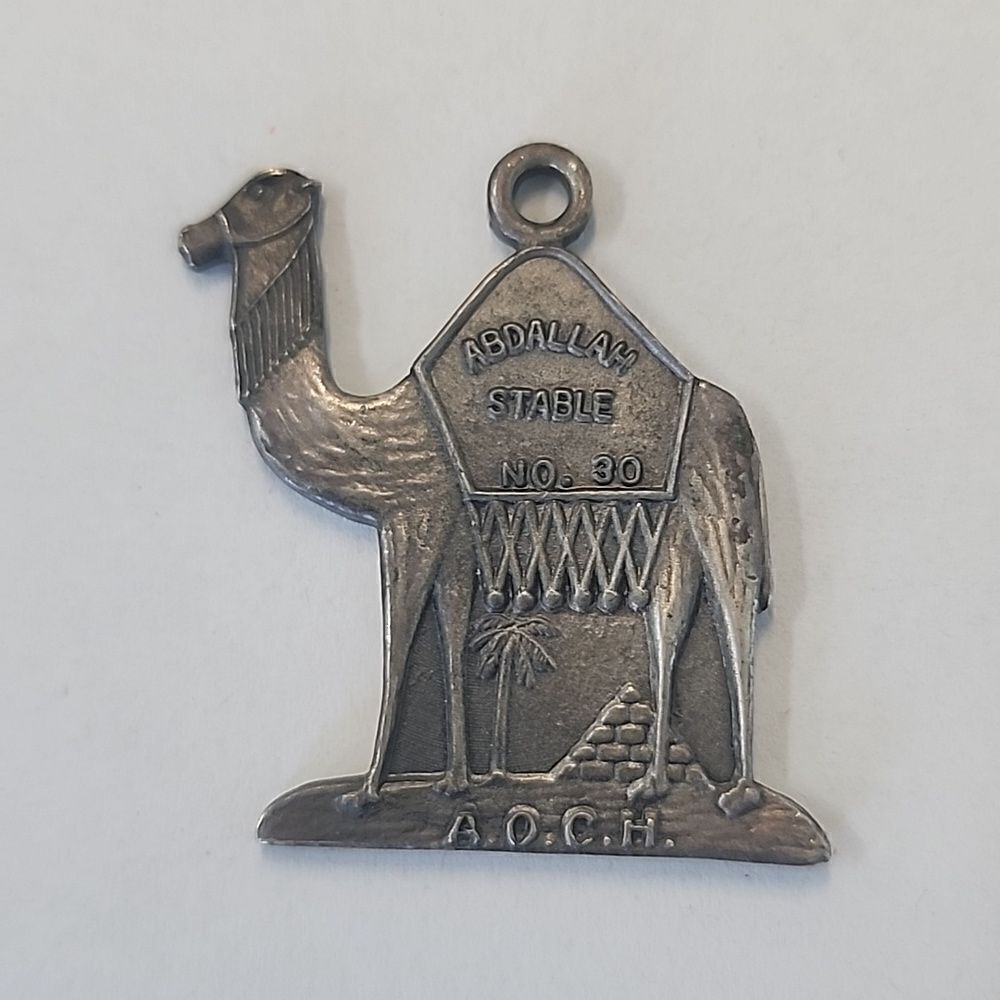 Shriners AOCH Abdallah Stable No. 30 Camel Medallion Medal Pendant